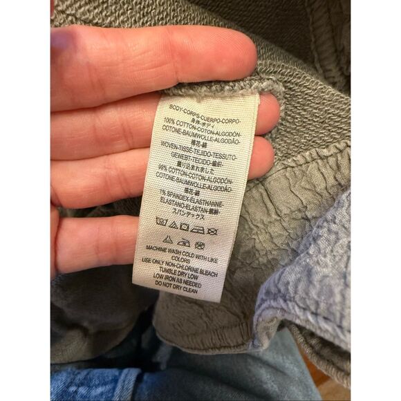 Free People Green Studio City Oversized Utility Hooded Cardigan Jacket Large - Picture 5 of 6